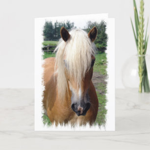 Tarjeta de felicitación cuarta del caballo del