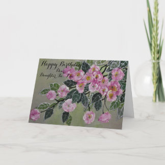 Tarjeta de felicitación/cumpleaños de la hija flor