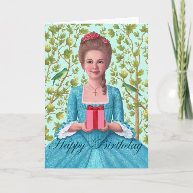 Tarjeta de felicitación "Cumpleaños del siglo XVII (Anverso)