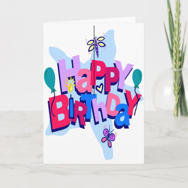 Tarjeta de felicitación - Cumpleaños feliz (Anverso)