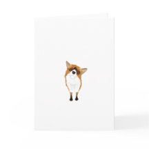 Tarjeta de felicitación curiosa adorable del Fox
