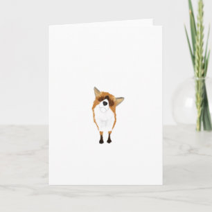 Tarjeta de felicitación curiosa adorable del Fox