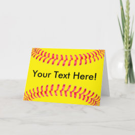 Tarjeta de felicitación Custum Fastpitch Amarillo