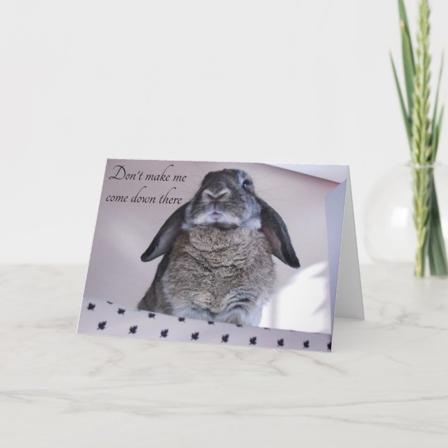 Tarjeta de felicitación Cute Bunny Rabbit (Anverso)