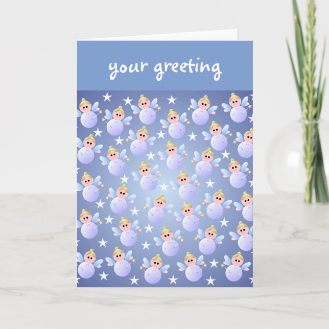 Tarjeta de felicitación Cute Fairy Godwoman (Anverso)
