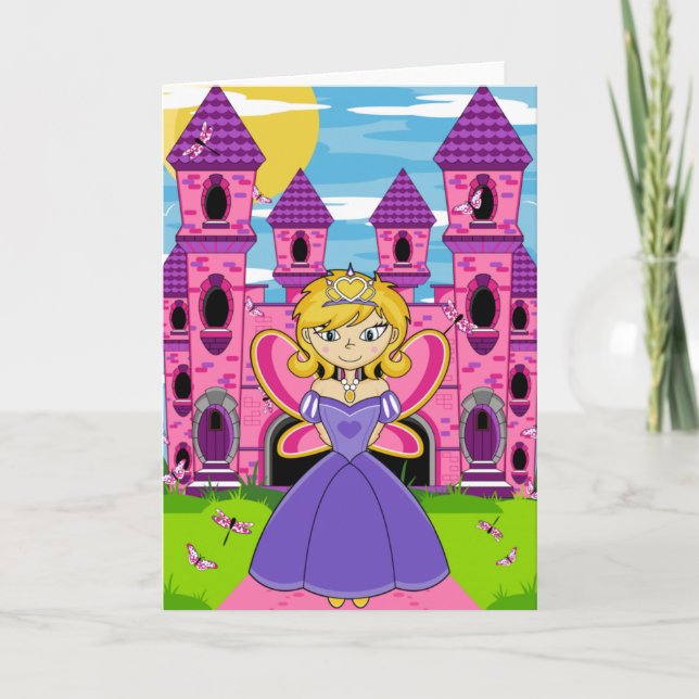 Tarjeta de felicitación Cute Fairy Princess (Anverso)
