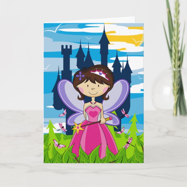 Tarjeta de felicitación Cute Fairy Princess (Anverso)