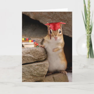 Tarjeta de felicitación Cute Graduation Chipmunk
