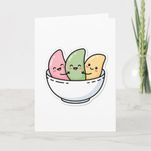 Tarjeta de Felicitación Cute Kawaii Chuseok Songpy