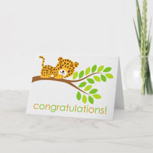 Tarjeta de felicitación Cute Little Leopard