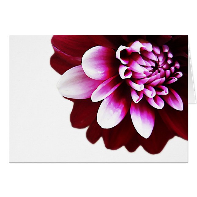 Tarjeta de felicitación Dahlia Blank de color (Anverso (Horizontal))