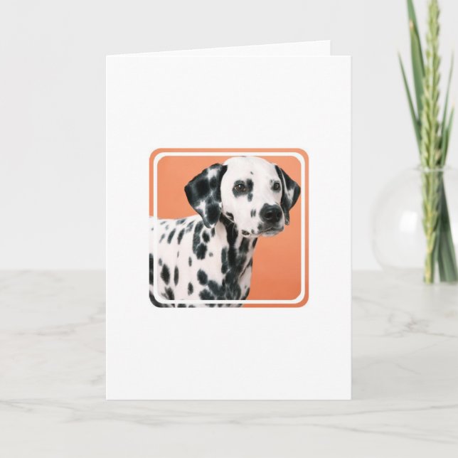Tarjeta de felicitación dálmata de los perritos (Anverso)