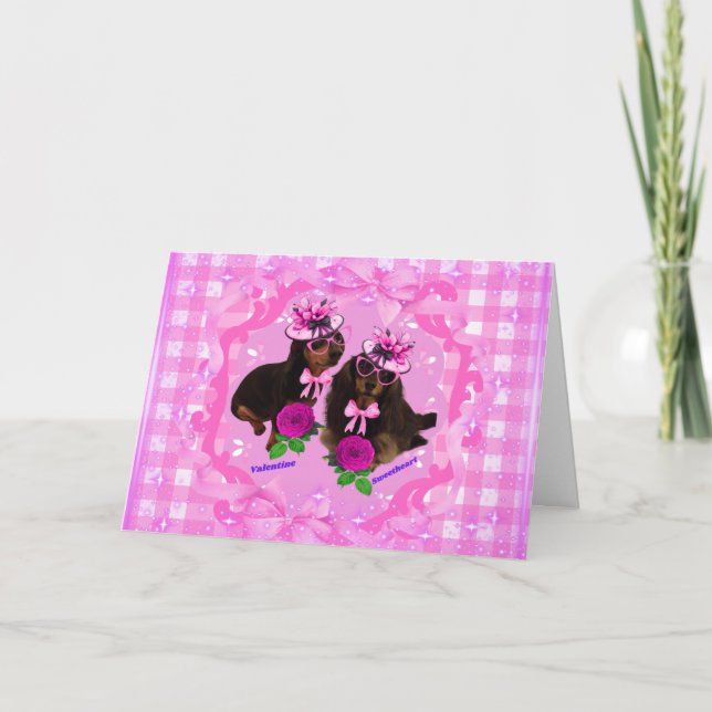 Tarjeta de Felicitación Damas Wow Weenie Victorian (Anverso)