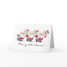 Tarjeta de felicitación Dancing Santas