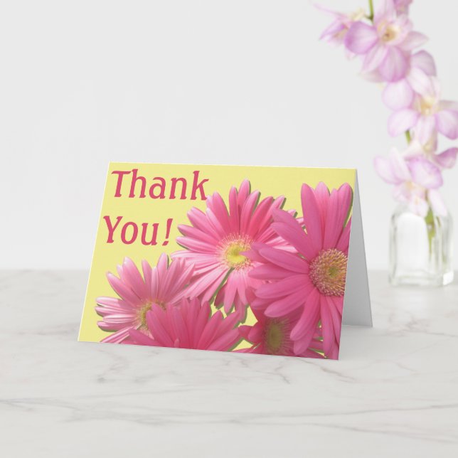 Tarjeta de felicitación - Dark Pink Gerbera Daisie (Orquídea)