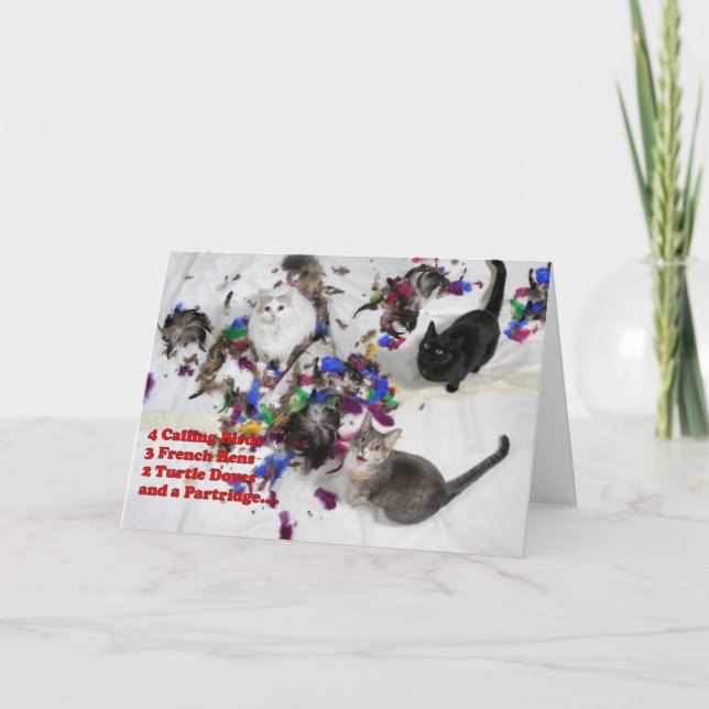 Tarjeta de felicitación de 12 días de Navidades (Anverso)