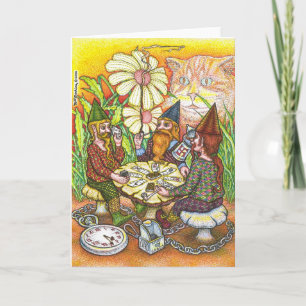 Tarjeta de felicitación de 3 gnomos