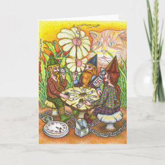 Tarjeta de felicitación de 3 gnomos