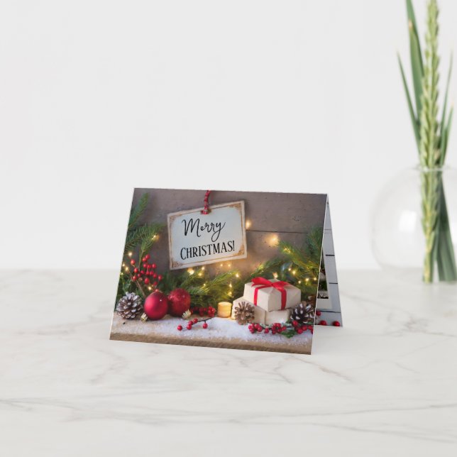 Tarjeta de felicitación de 3 Navidades de imágenes (Anverso)