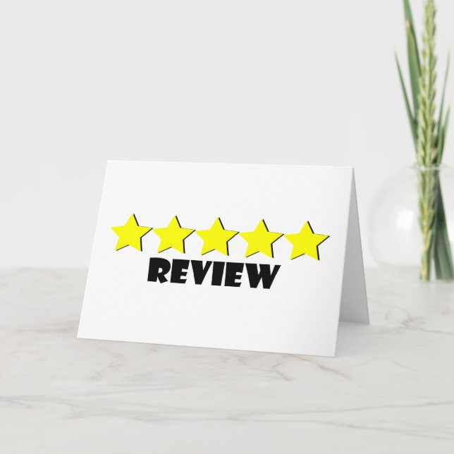 Tarjeta de felicitación de 5 Star Review (Anverso)