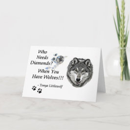 Tarjeta de felicitación de 5" x 7" - Santuario Wol