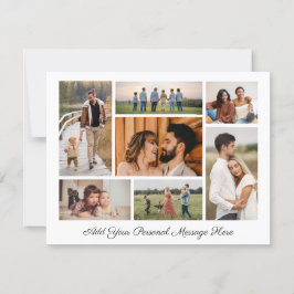 Tarjeta de felicitación de 7 fotos collage Agrega