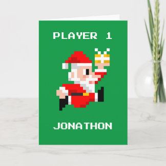 tarjeta de felicitación de 8 bits del navidad de
