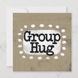 Tarjeta de felicitación de abrazo de grupo