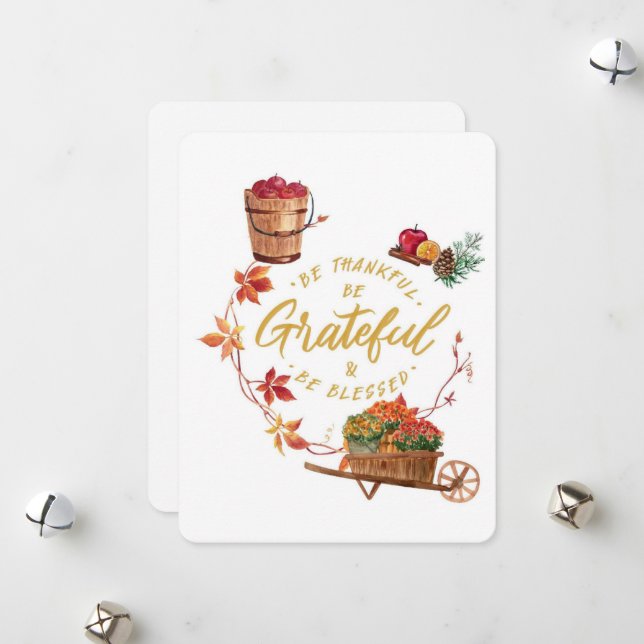 Tarjeta de felicitación de Acción de Gracias, Esta (Anverso/Reverso In Situ)