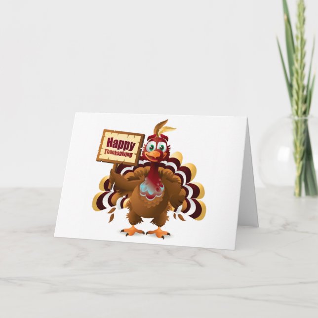 Tarjeta de felicitación de Acción de Gracias/Turqu (Anverso)