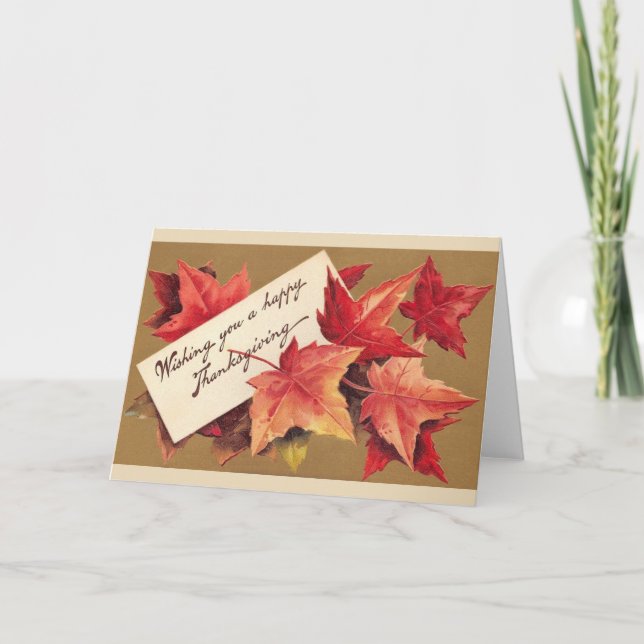 Tarjeta de felicitación de Acción de Gracias Vinta (Anverso)