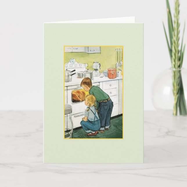 Tarjeta de felicitación de Acción de Gracias Vinta (Anverso)