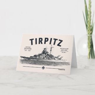 Tarjeta de felicitación de acorazado Tirpitz