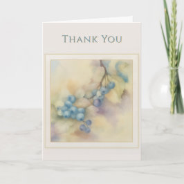 Tarjeta de felicitación de acuarela de arándano — 