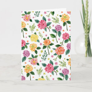 Tarjeta de felicitación de acuarela de flor de dal