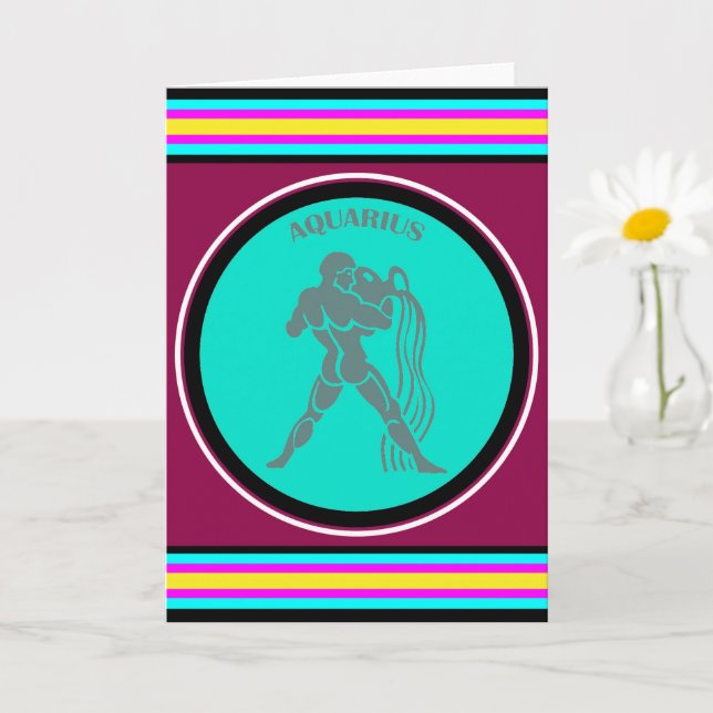 Tarjeta de felicitación de Acuario (Planta pequeña)
