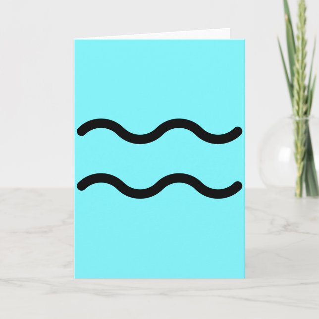 Tarjeta de felicitación de Acuario (Anverso)