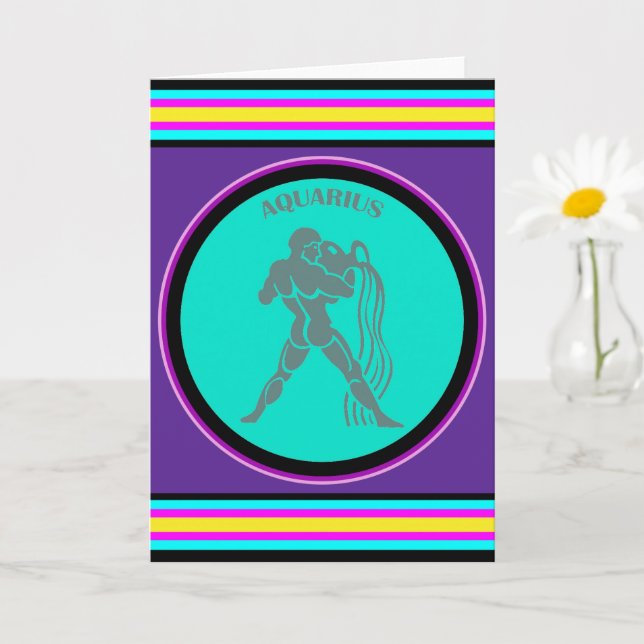 Tarjeta de felicitación de Acuario (Planta pequeña)