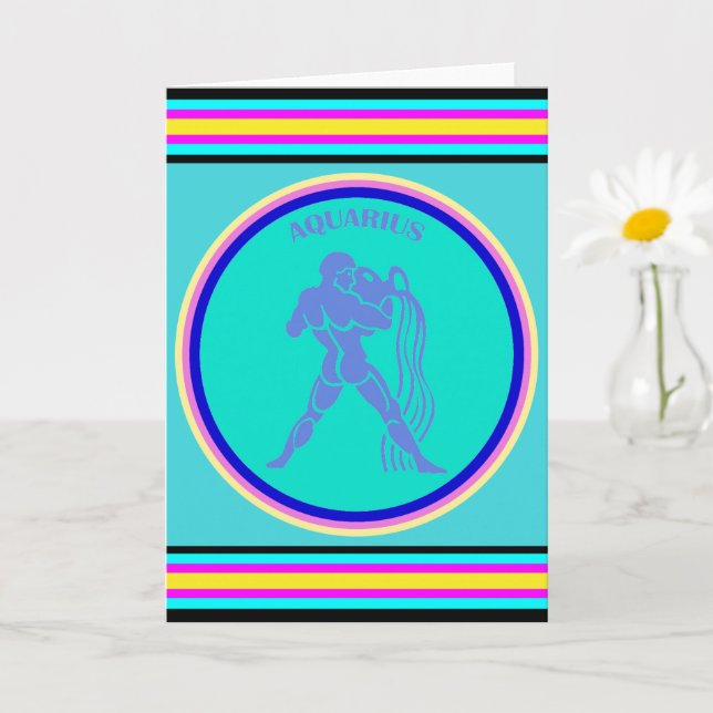Tarjeta de felicitación de Acuario (Planta pequeña)