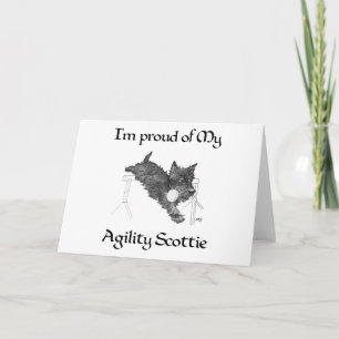 Tarjeta de felicitación de agilidad de Terrier esc