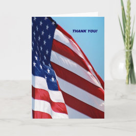 Tarjeta de felicitación de agradecimiento militar