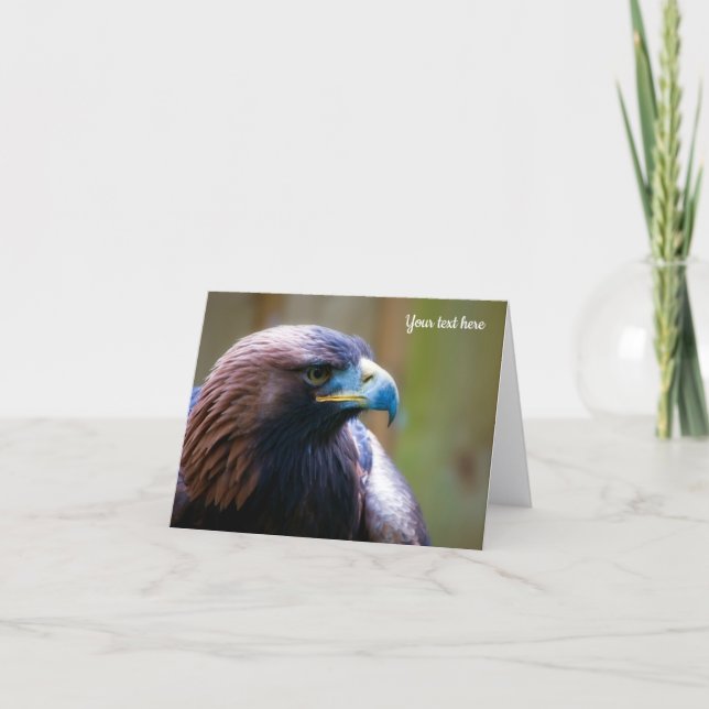 Tarjeta de felicitación de águila real (Anverso)