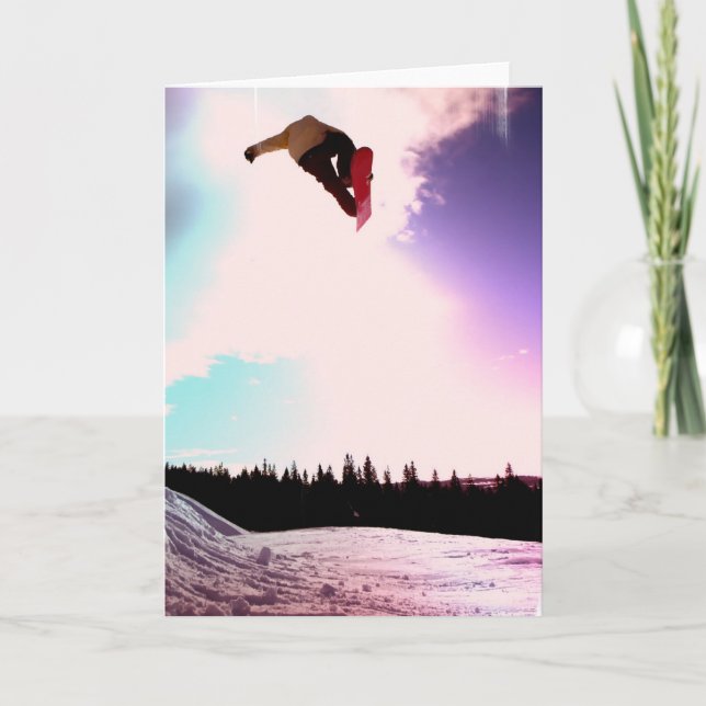 Tarjeta de felicitación de aire Snowboard (Anverso)