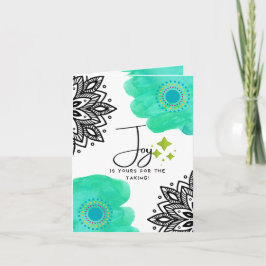 Tarjeta de felicitación de alegría, pequeña, 4" x 