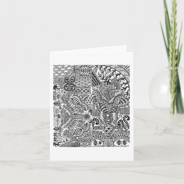 Tarjeta de felicitación de algunos mini bosquejos (Anverso)