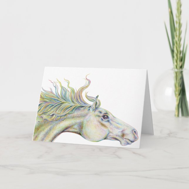 Tarjeta de felicitación de Alma (caballo) (Anverso)