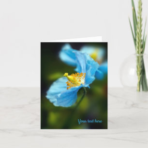 Tarjeta de felicitación de amapola azul del Himala