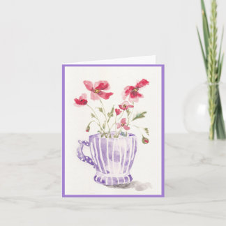 Tarjeta de Felicitación de Amapolas Mañaneras
