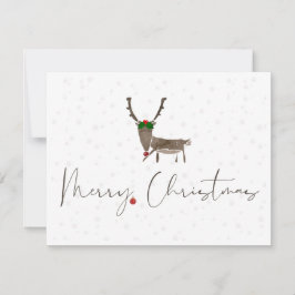 Tarjeta de felicitación de amarre y ciervo de Navi