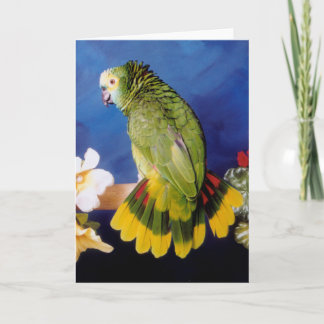 Tarjeta de felicitación de Amazon Parrot